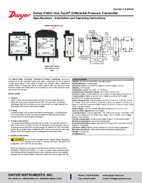 Thumbnail of document Manual - 616KD Differential Pressure Transmitter